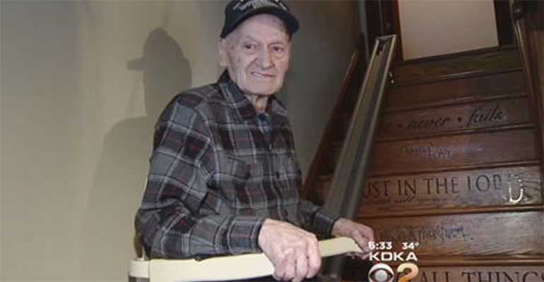 World World II Vet gets Stairlift