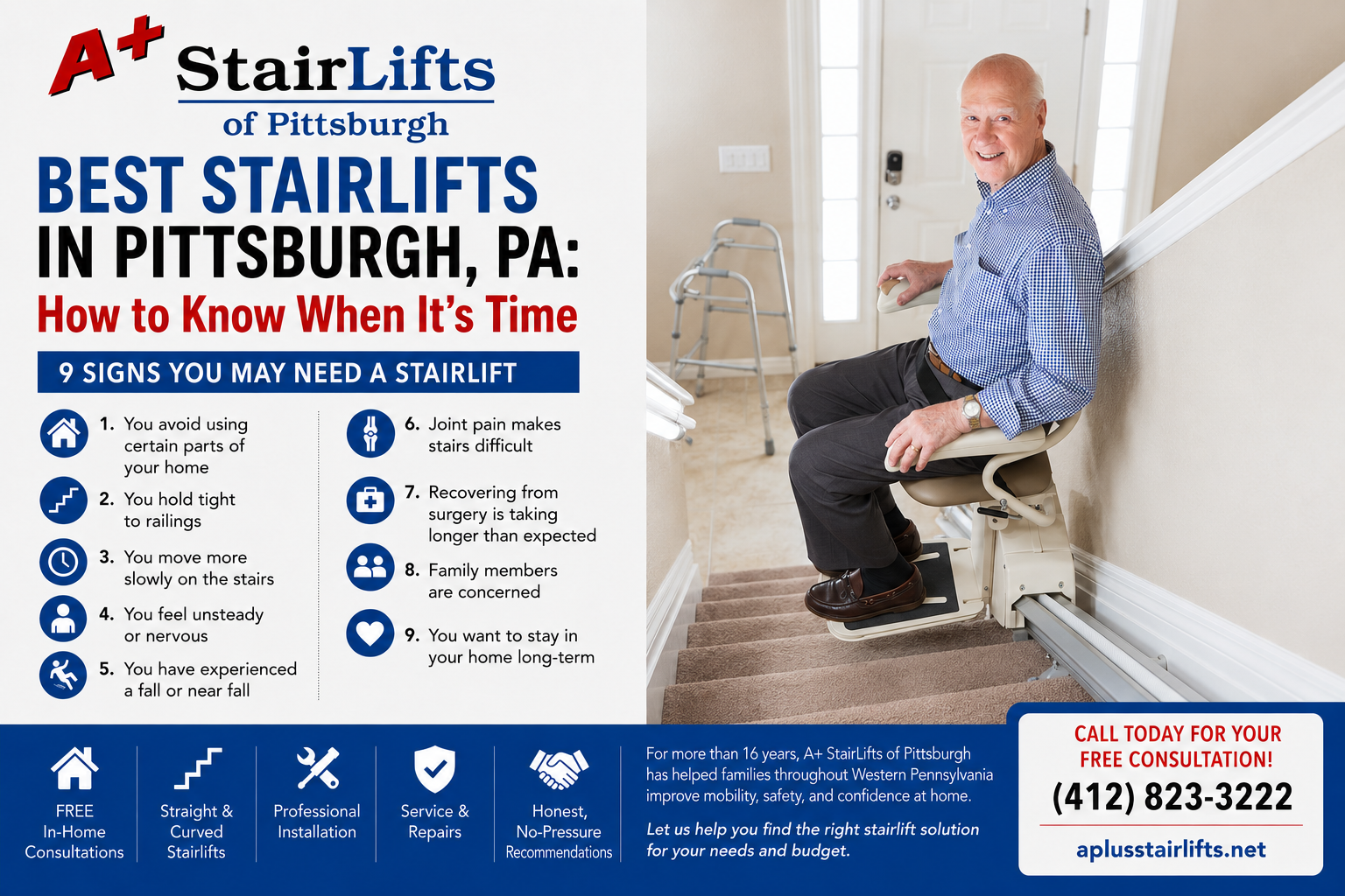 APlusStairlifts of Pittsburgh Harmar SL300 Man